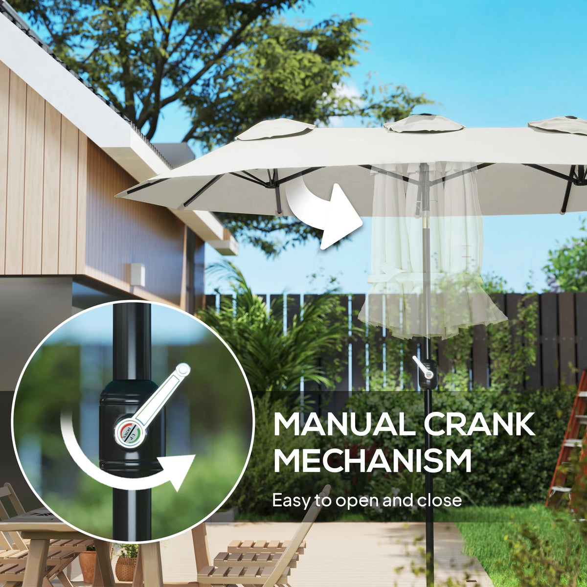Double-Sided Patio Umbrella