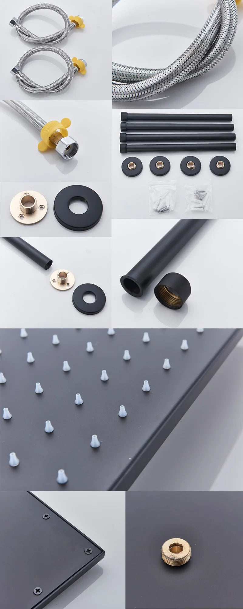 LED Bathroom Shower Rainfall Faucet System Set