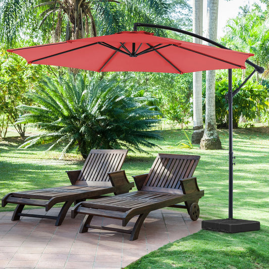Outdoor Patio Umbrella Hanging Cantilever with Easy Tilt