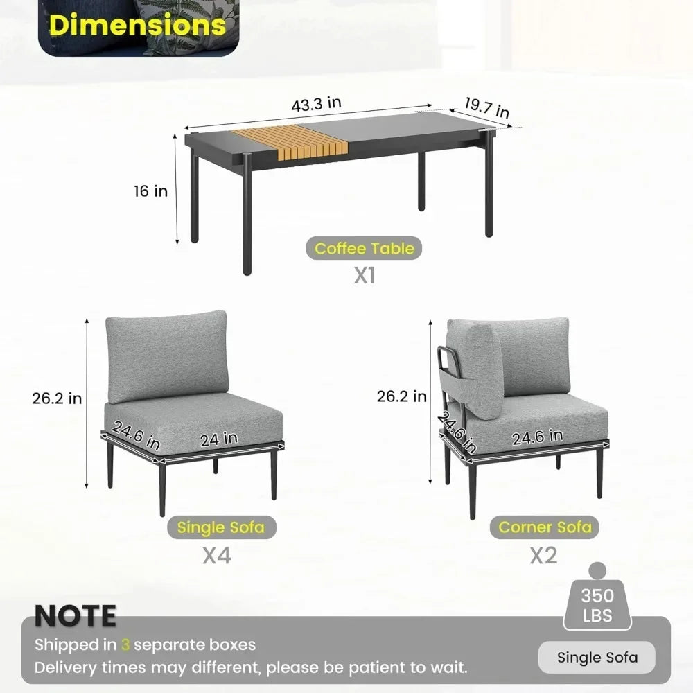 Metal Patio Furniture Set