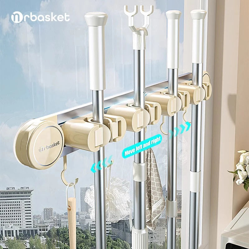 Laundry Mop Rack Wall Mounted Display