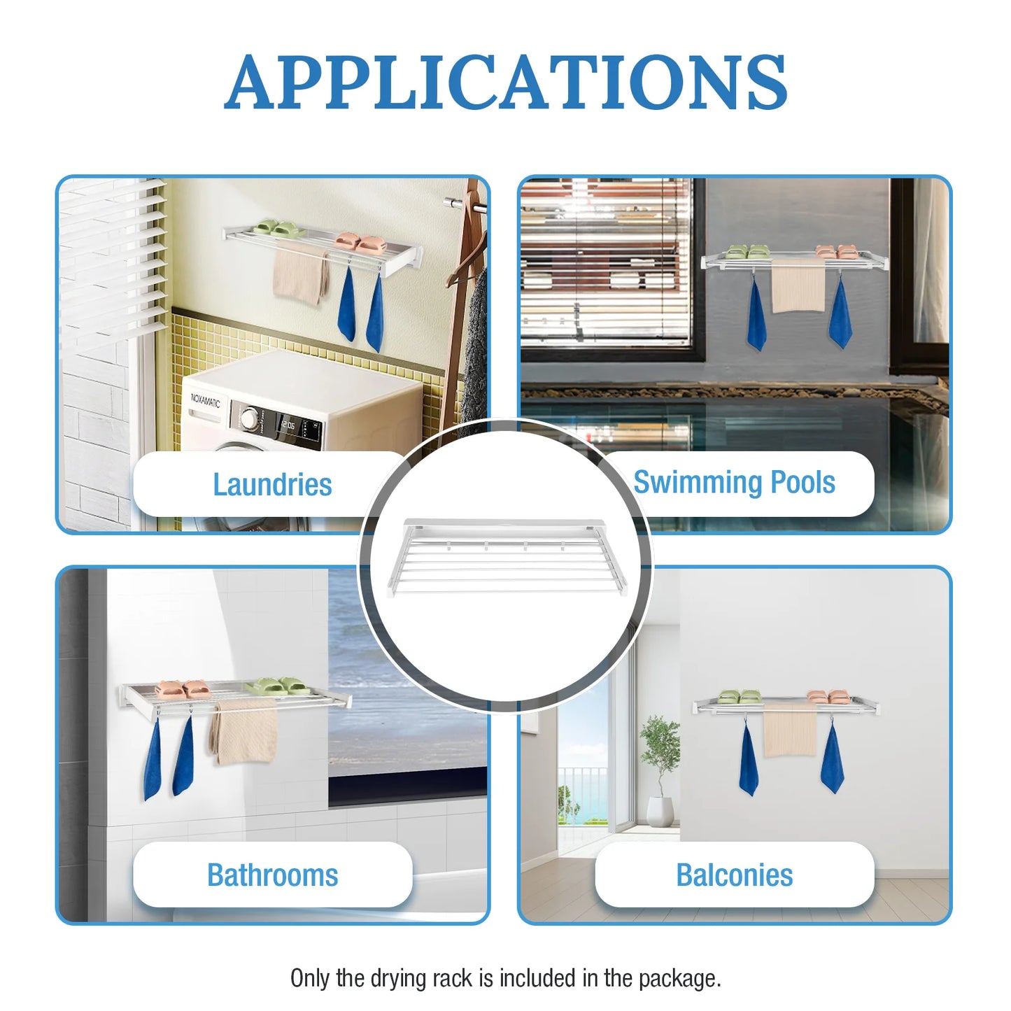 Wall Mount Retractable Clothes Drying Rack