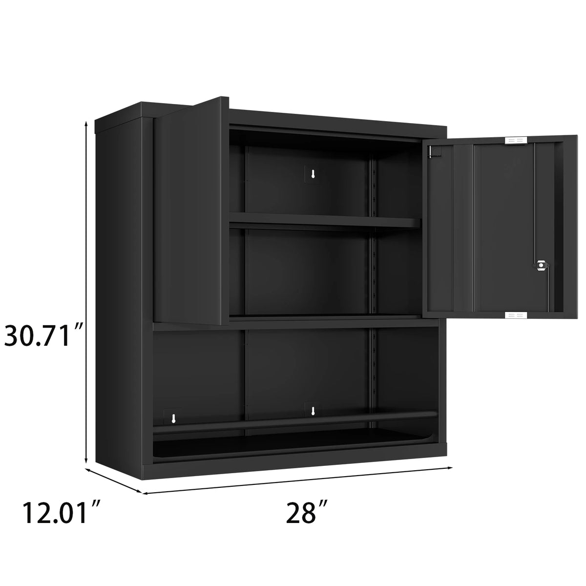 Heavy Duty Wall Mounted Lockable Steel Storage Cabinet