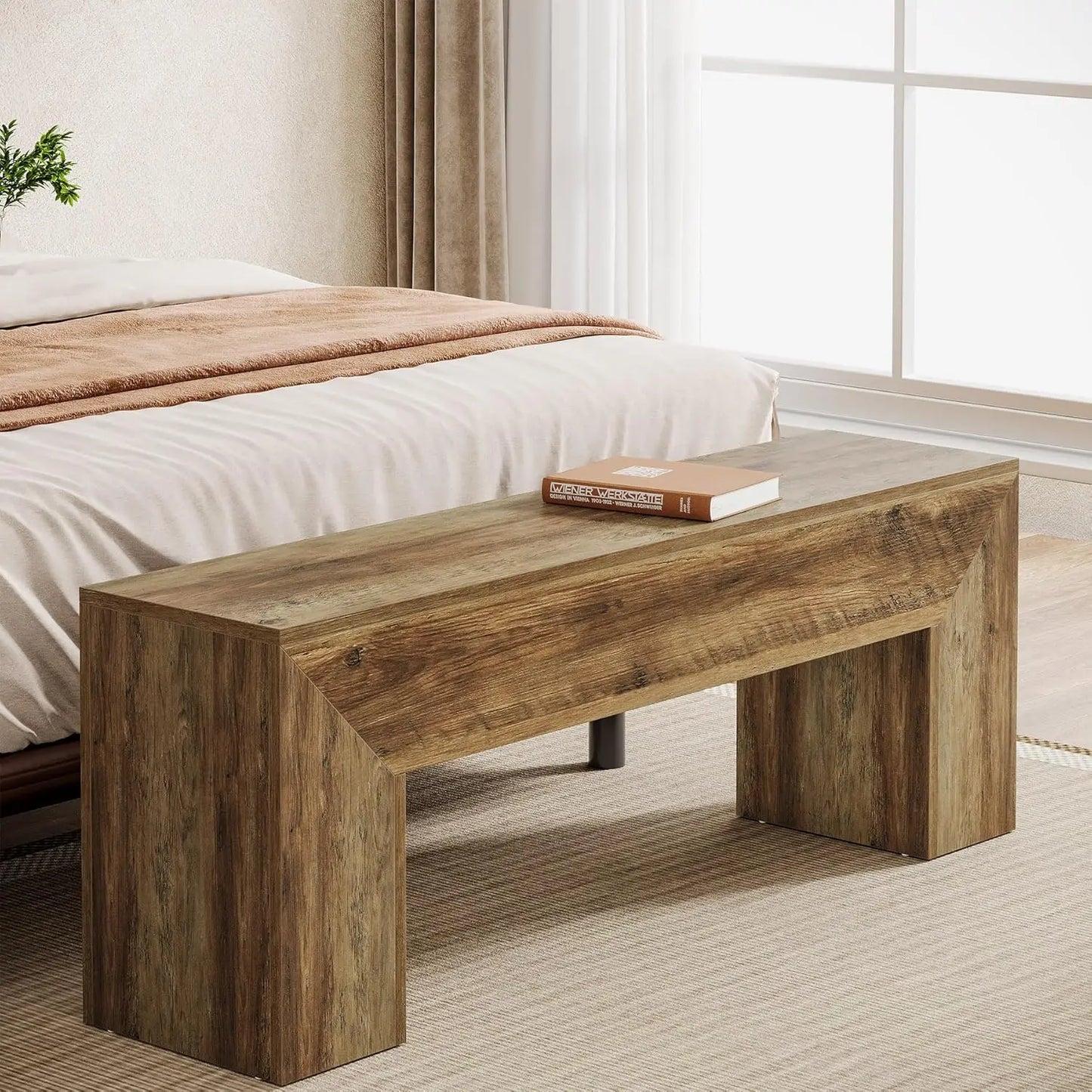 Wooden Entryway Bench