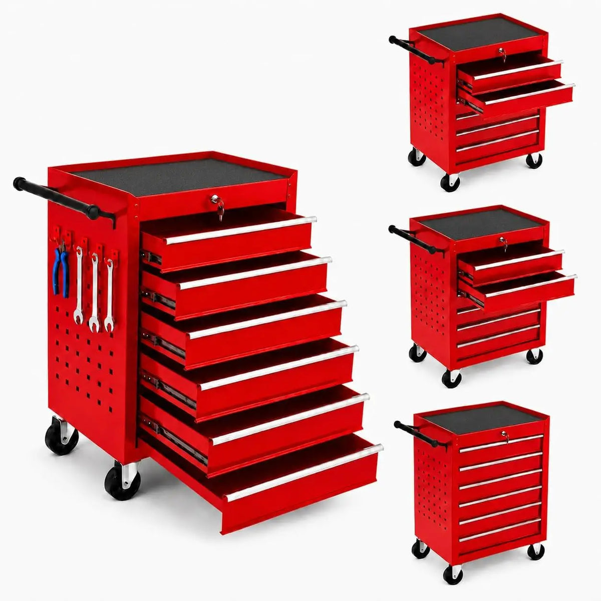 Heavy Duty Rolling Tool Chest with Wheels and Locking System