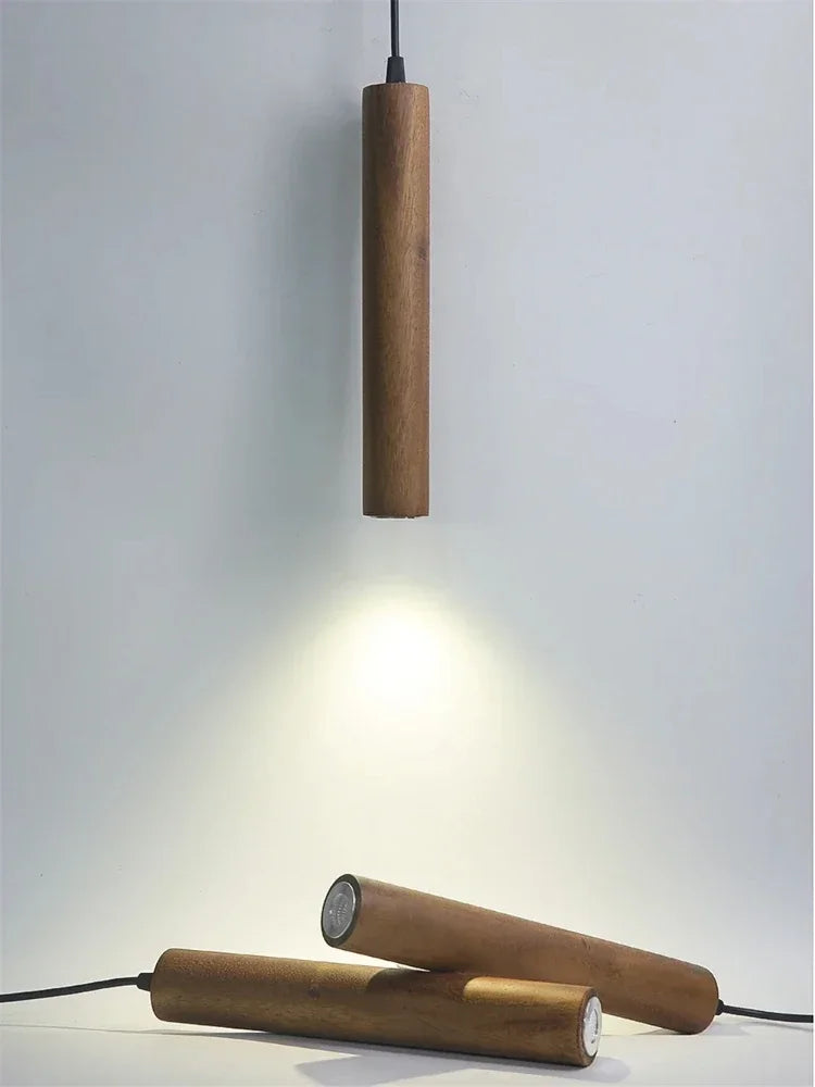 Modern Minimalist Wooden LED Pendant Light
