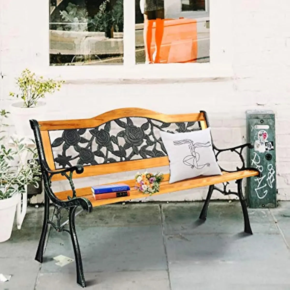 Sturdy Seating Solution Floral Backrest Design