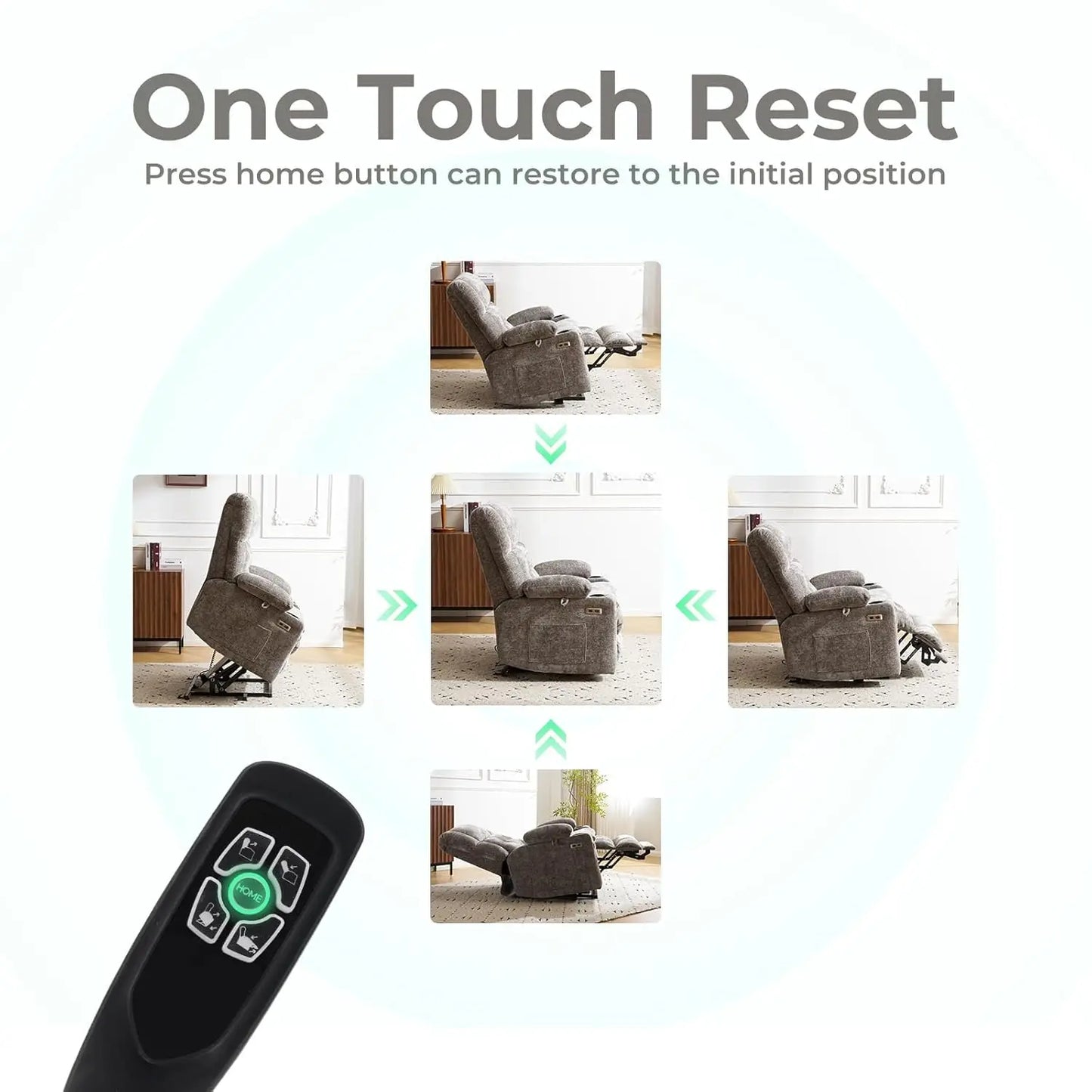 Power Lift Recliner with Dual Motor Electric Lift Chair