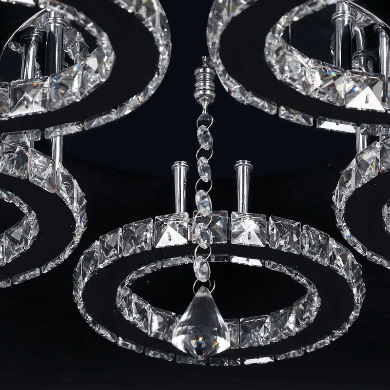 Luxury Crystal Chandelier Modern Ceiling Fan Light