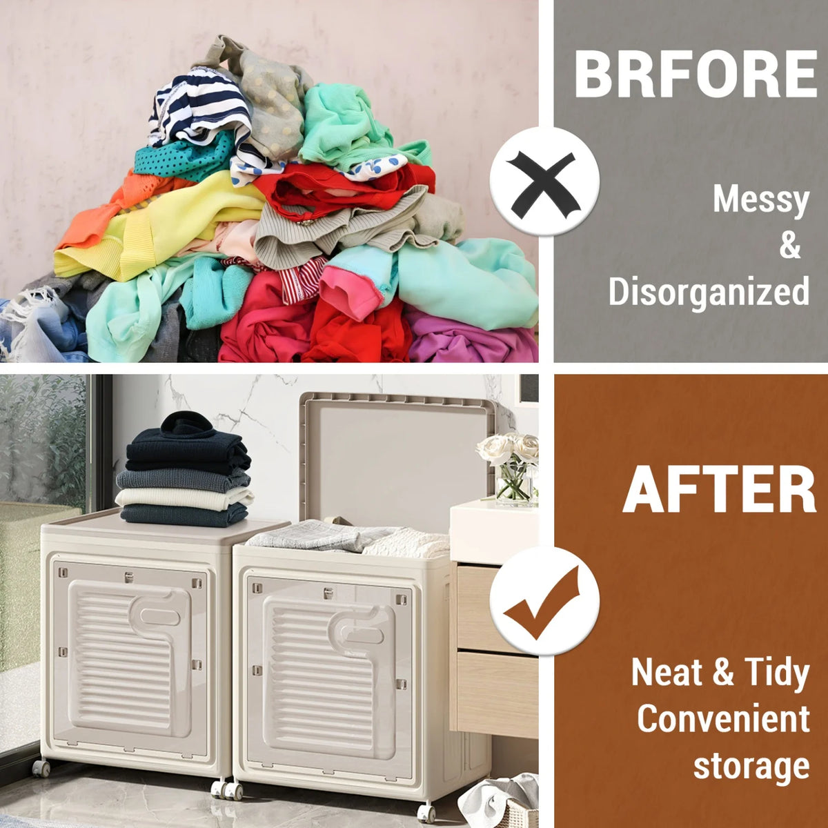 Rolling Laundry Hamper Clothes Hamper