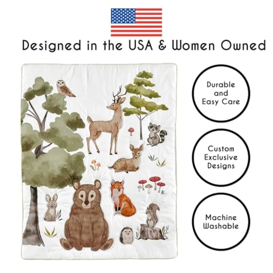 Baby Crib Bedding Set - Woodland Animals