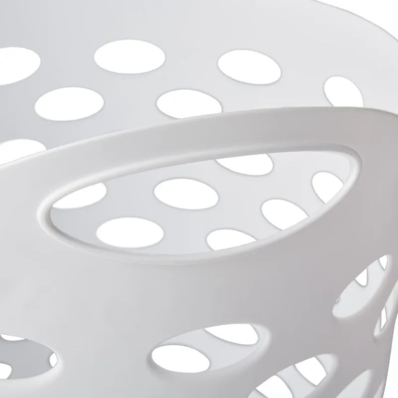 Plastic Round Laundry Hamper with Carrying Handles