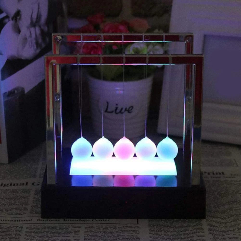 Newtons Swing Ball LED Light Up Office Decor