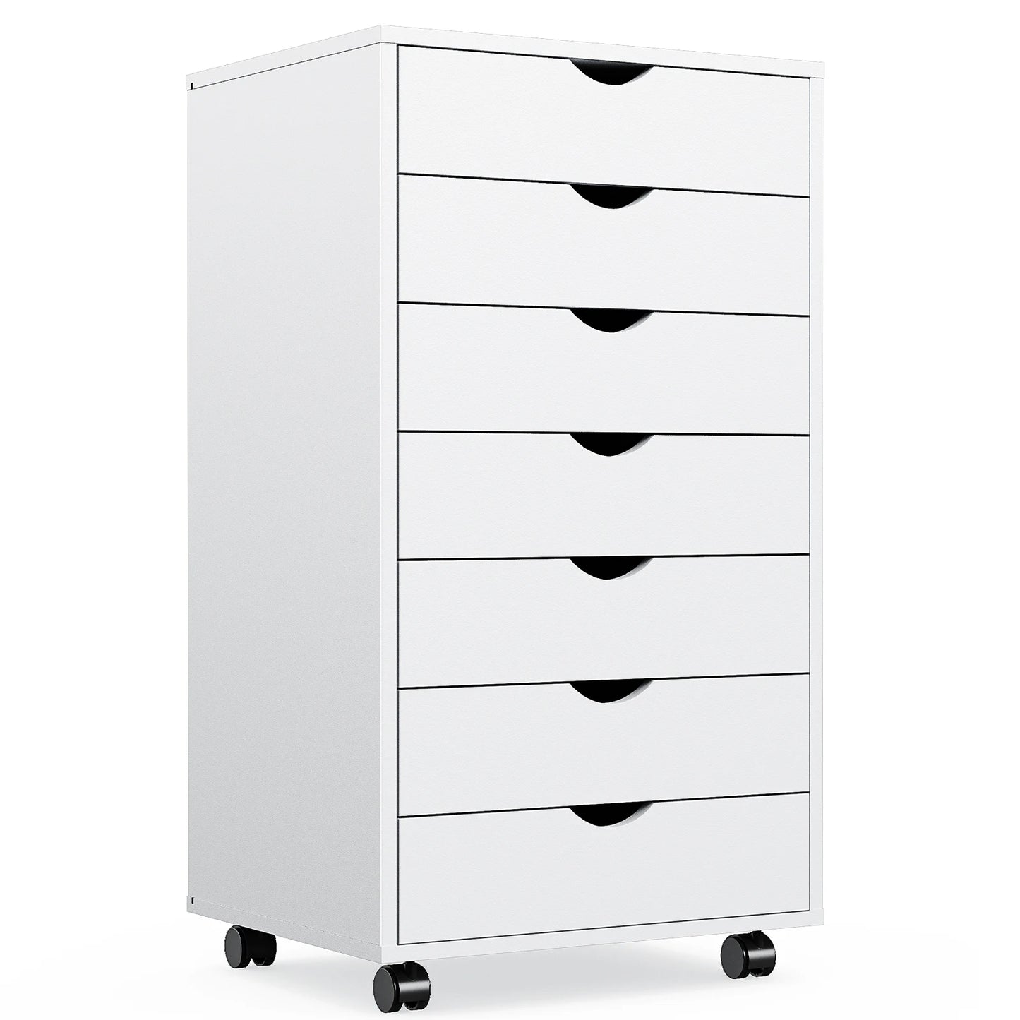 Storage Cabinet Wooden Wheels Organizer