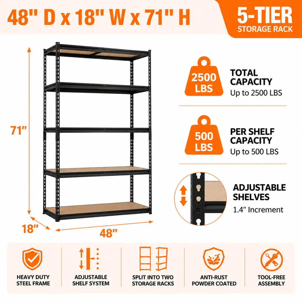Heavy Duty Garage Storage Shelving Unit