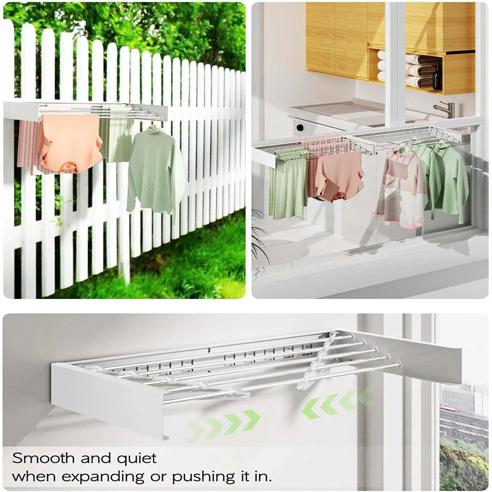 Retractable Collapsible Towel Drying Rack