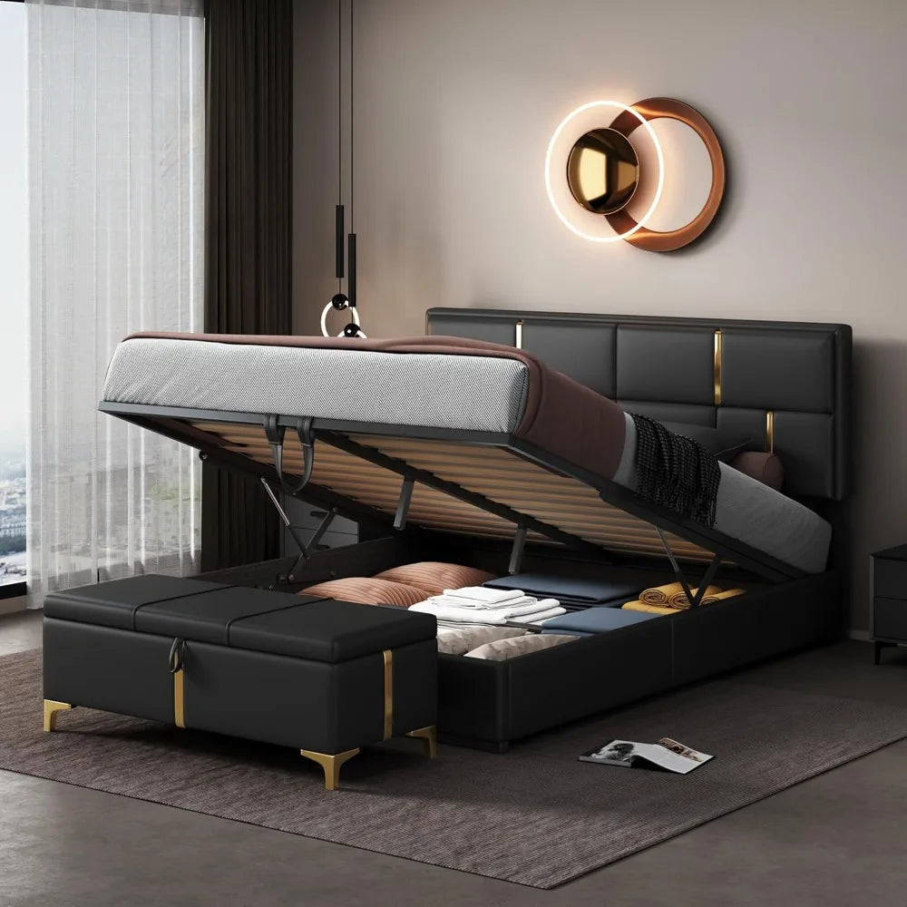 Bedroom Sets with Ottoman Hydraulic Storage Furniture Set