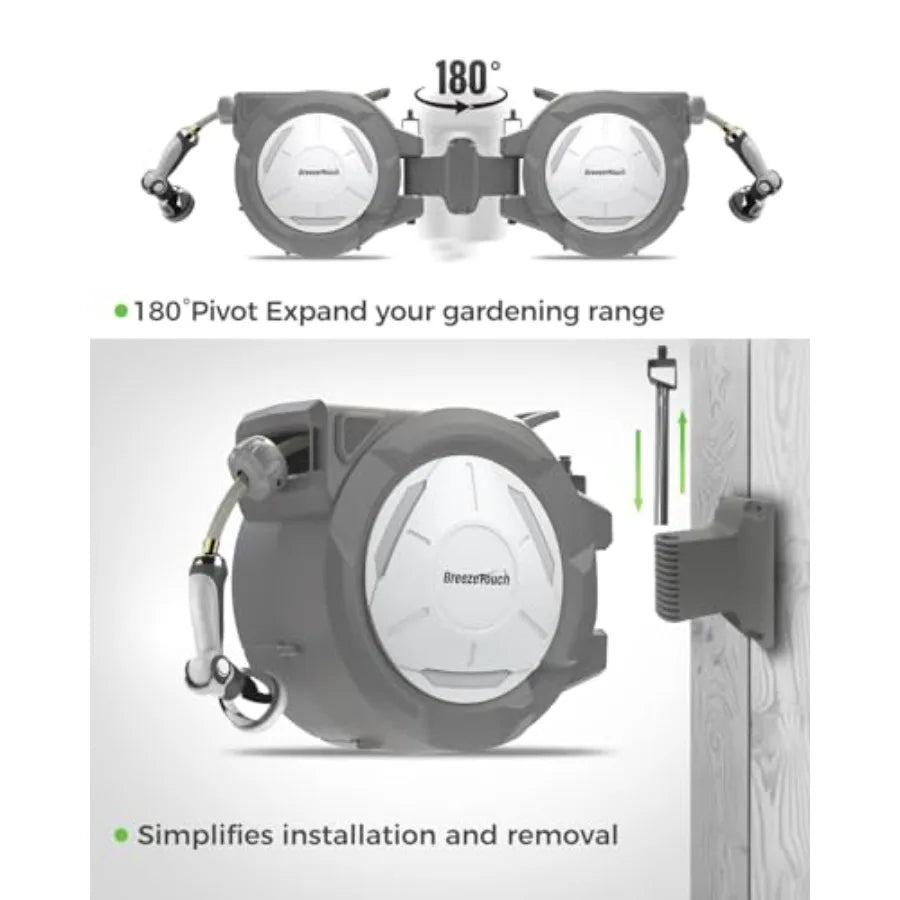 Mounted Retractable Garden Hose