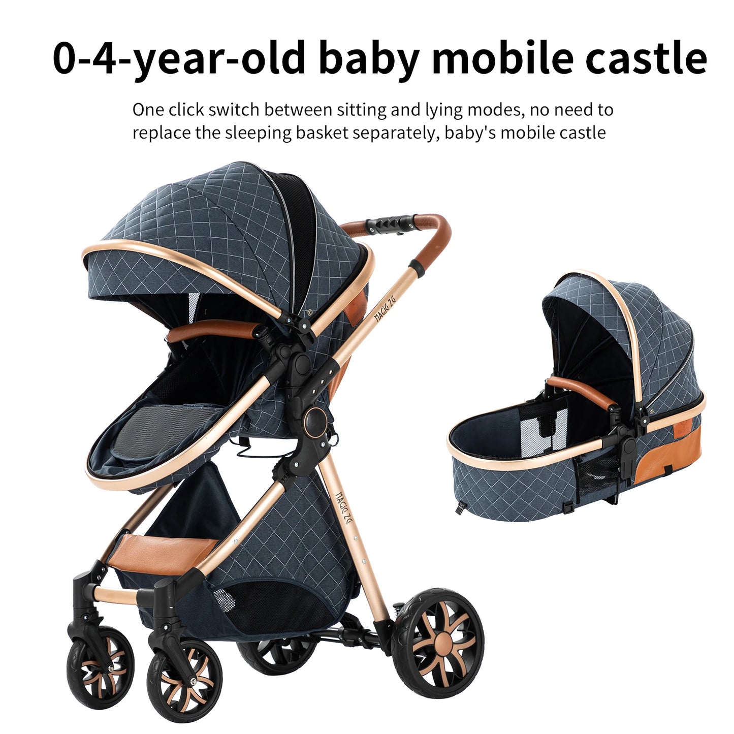 High Landscape 3 in 1 Baby Stroller