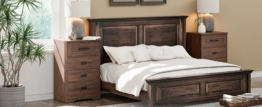 Bedroom High Night Stand Side Table with 3 Drawers