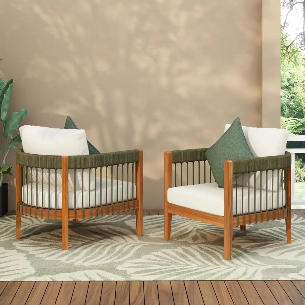Accent Acacia Wood Chairs Set