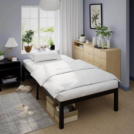 Bamboo Bed Frame Solid Stable With Non-Slip Slats Support