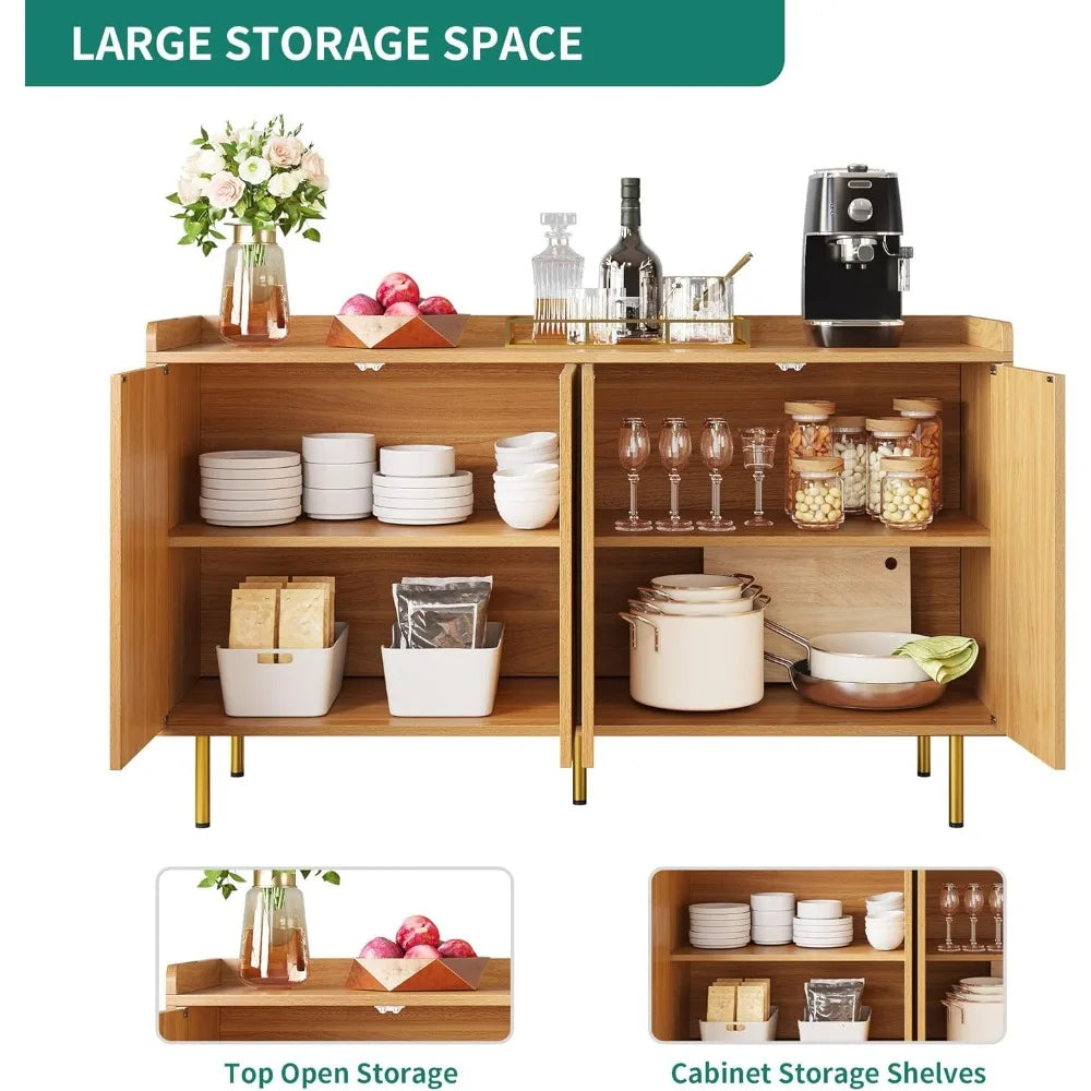 Sideboard Buffet Freestanding Coffee Bar Table