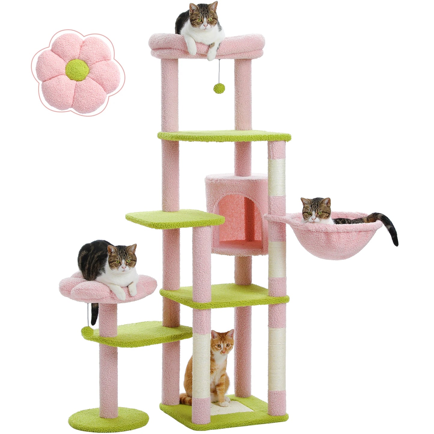 Multi-Level Cat Tree with Scratching Post