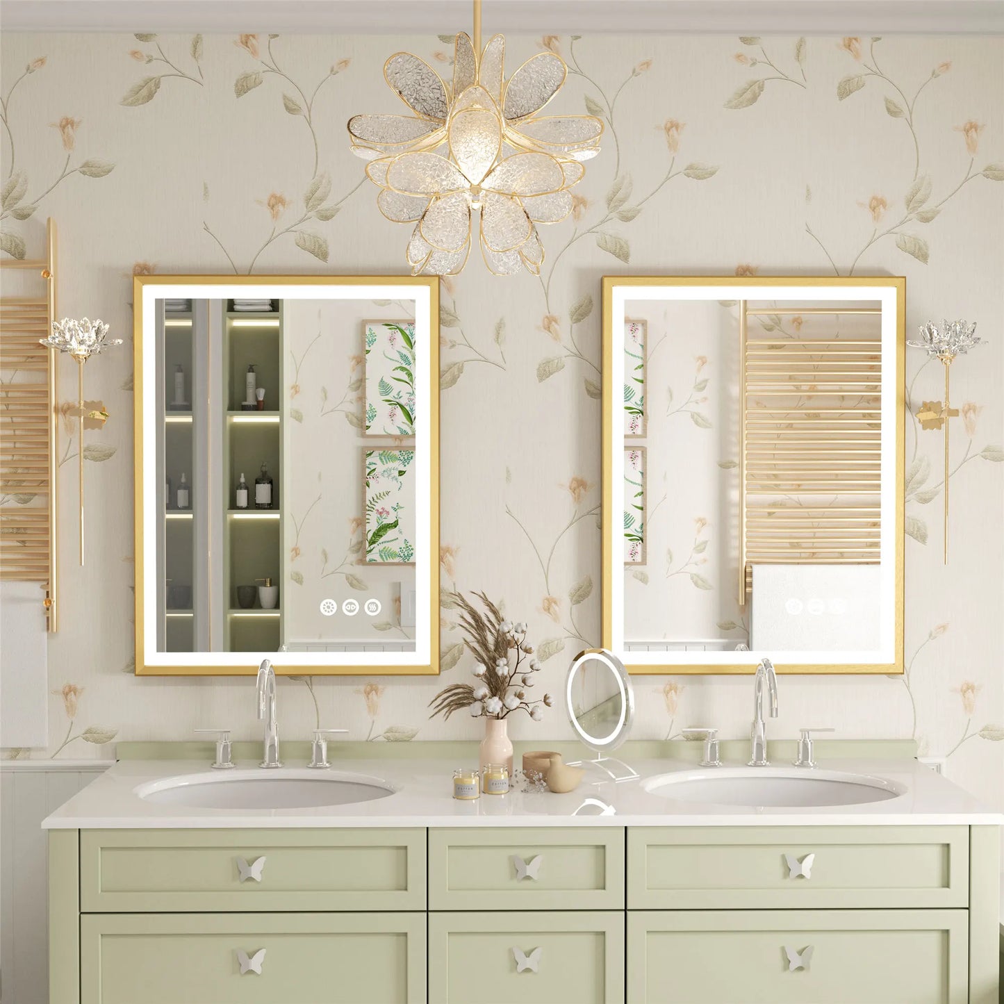 LED Vanity Mirror Gold Frame