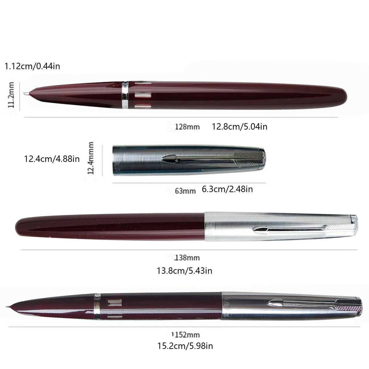 Deep Brown Wing Sung Vacumatic Fountain Pen