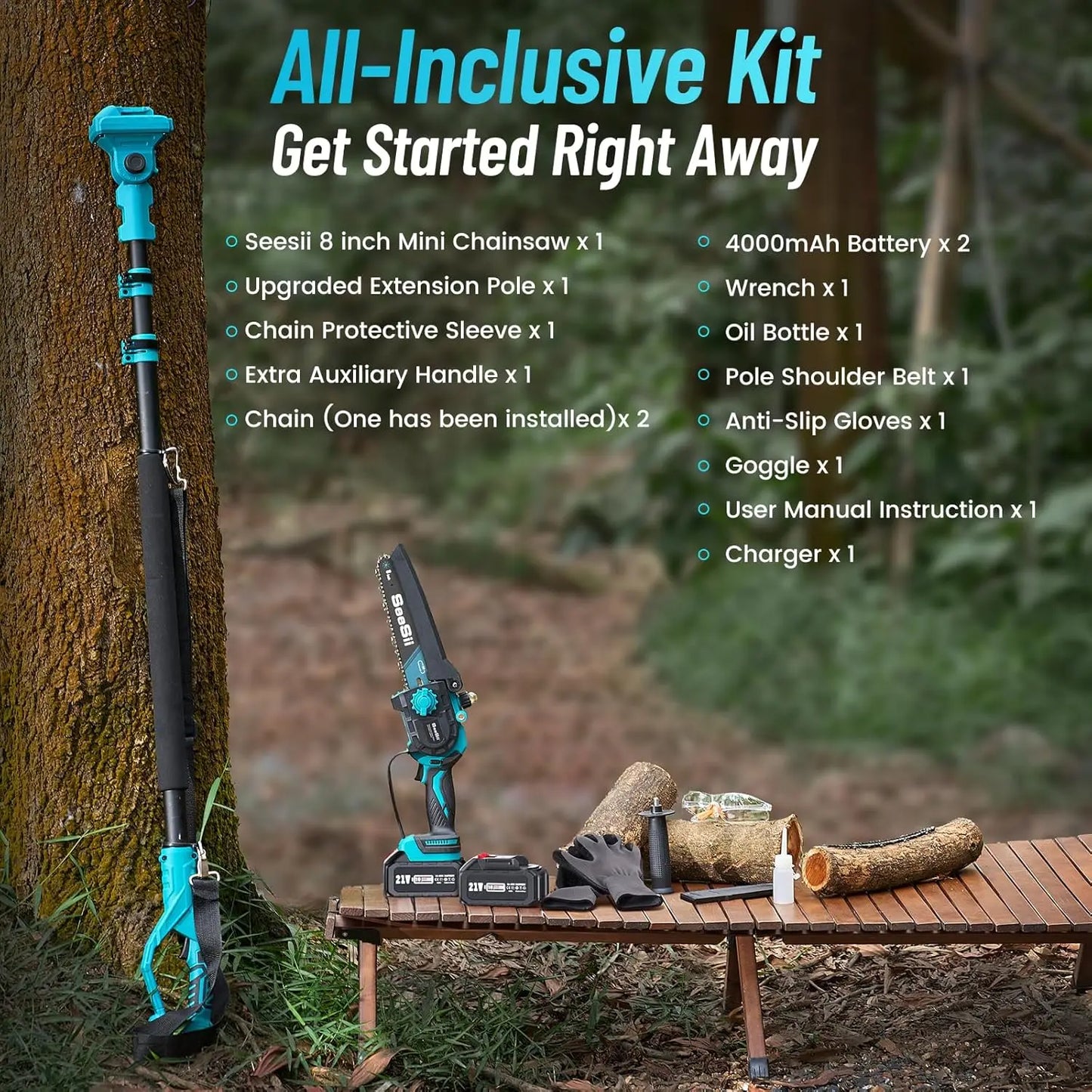 Cordless Electric Saws with Pole Tool