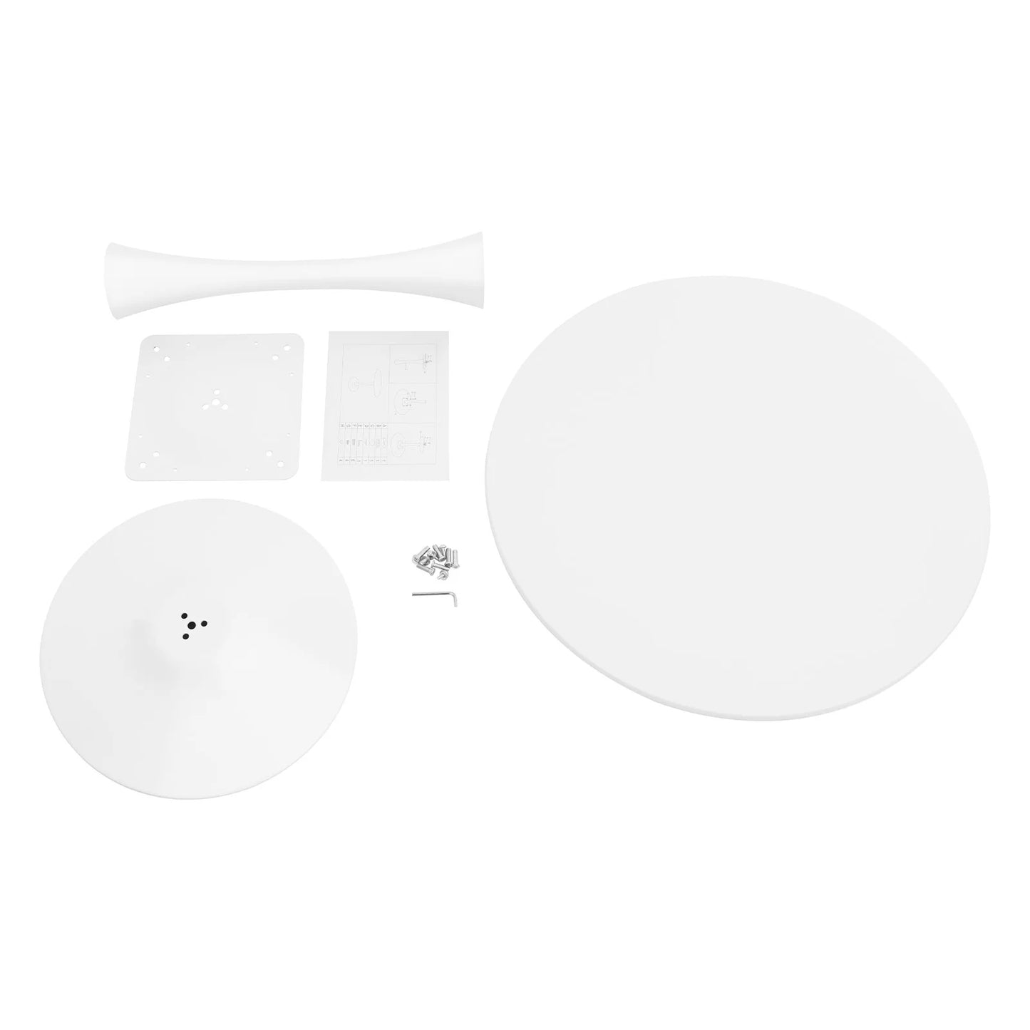 Modern Round Shape Tulip Dining Table with Modern Pedestal Base