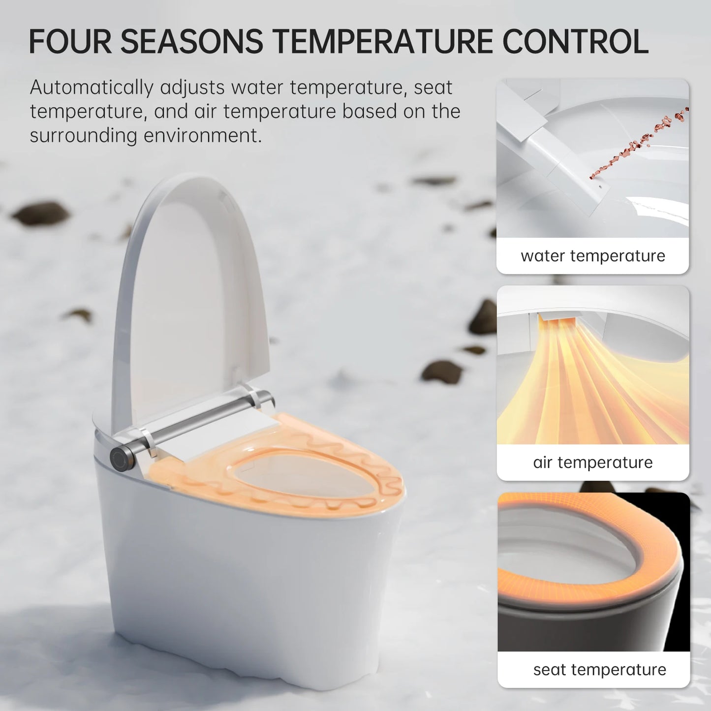 Intelligent Smart Toilet with Bidet Built-in