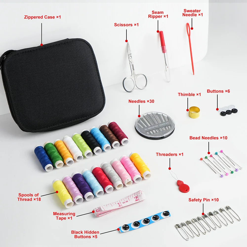 Mixed Portable Color Canvas Sewing Kit