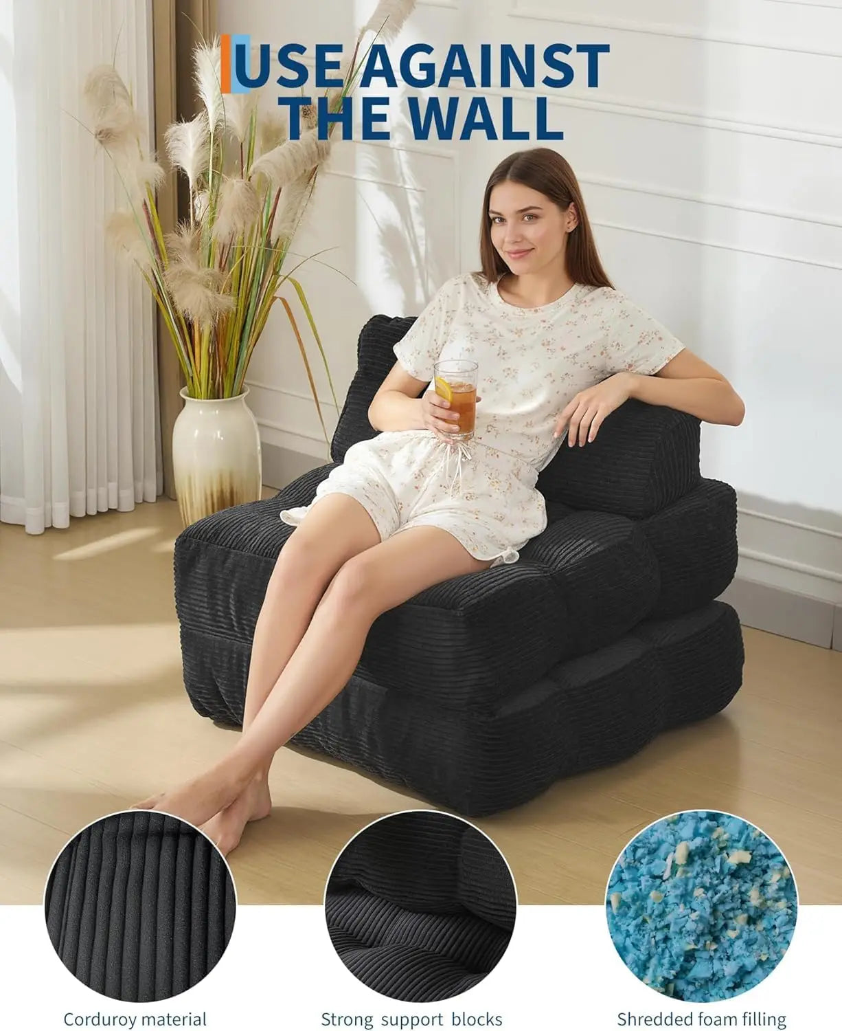 Folding Sofa Bed with Pillow