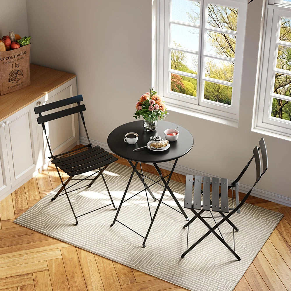 Folding Patio Chair Set With Table
