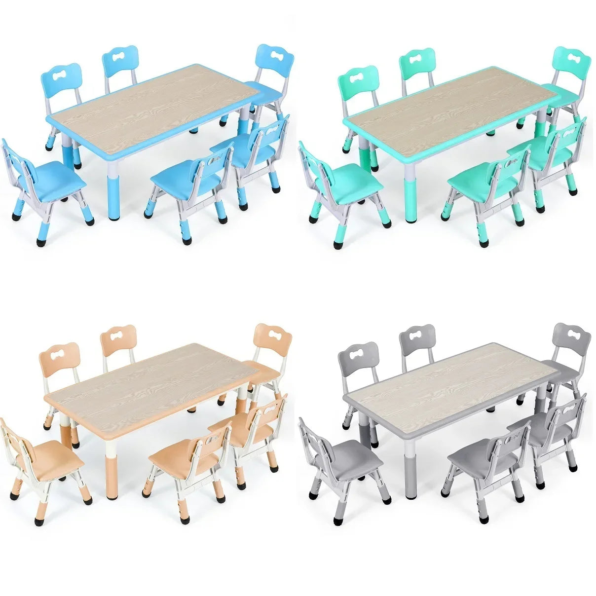 Rectangle Table and Chairs Set