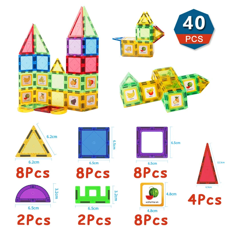 Romboss Magnetic Montessori Educational Building Blocks