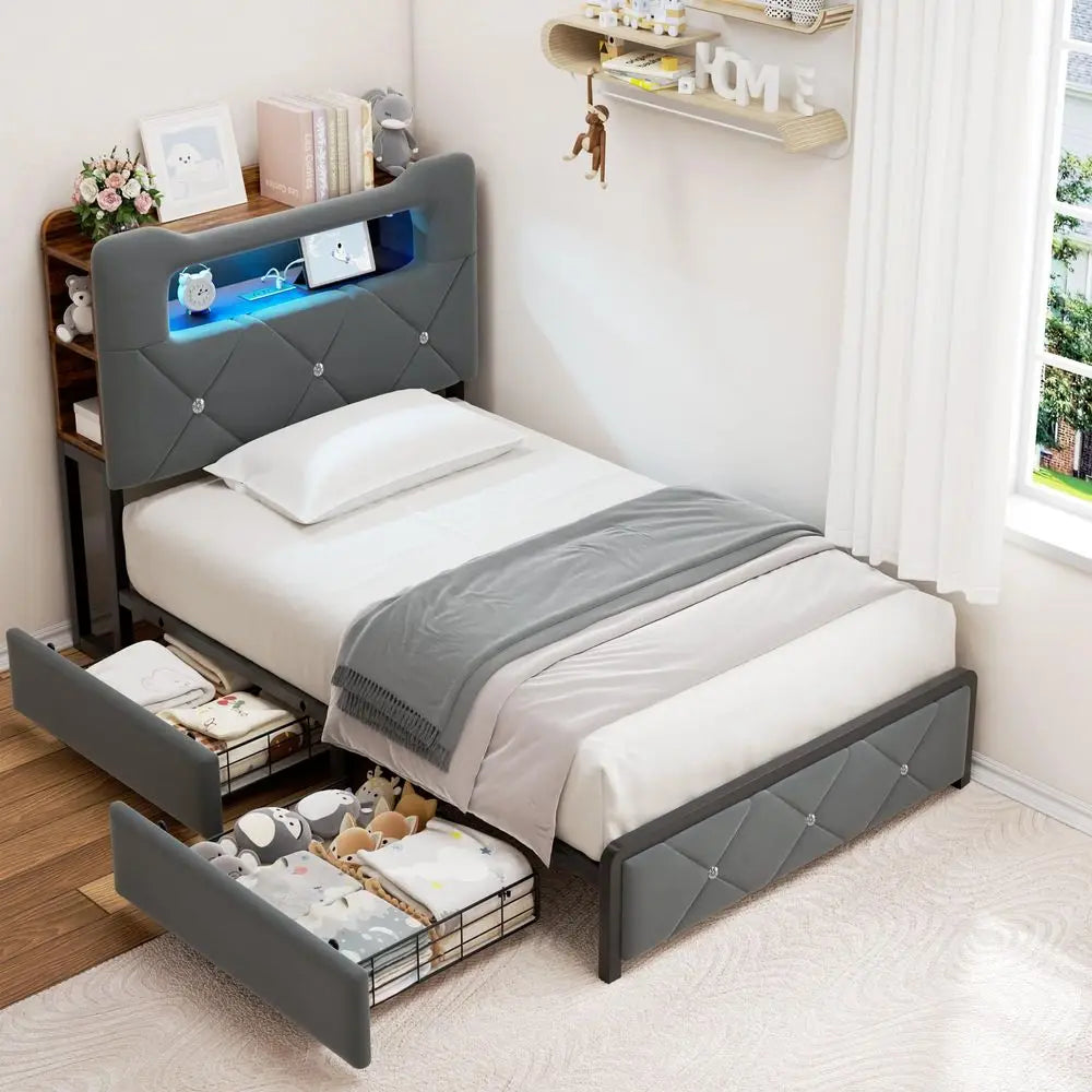 Modern Velvet Bed Frame