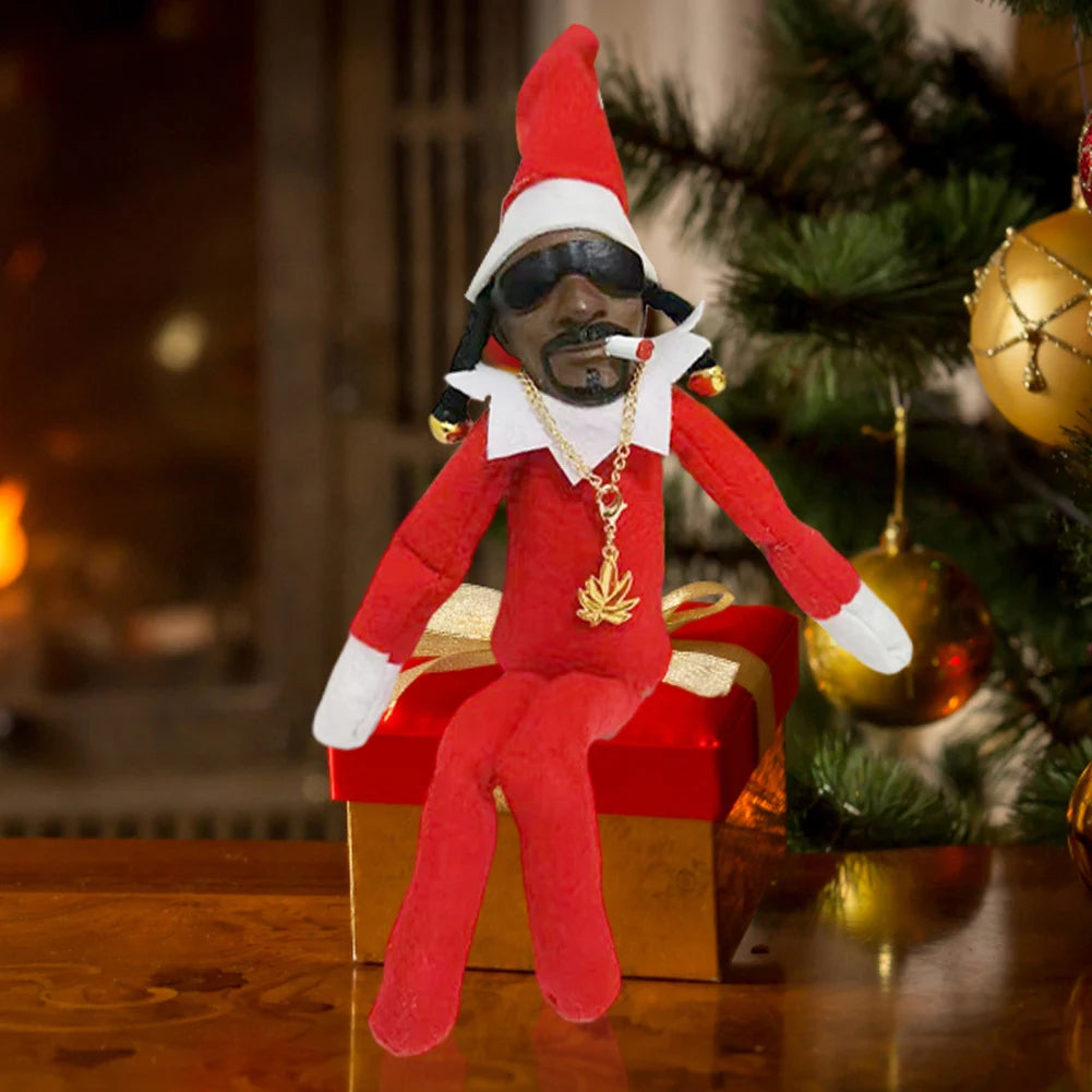 Christmas Elf Doll with Snoop on a Stoop Christmas Trees Decoration