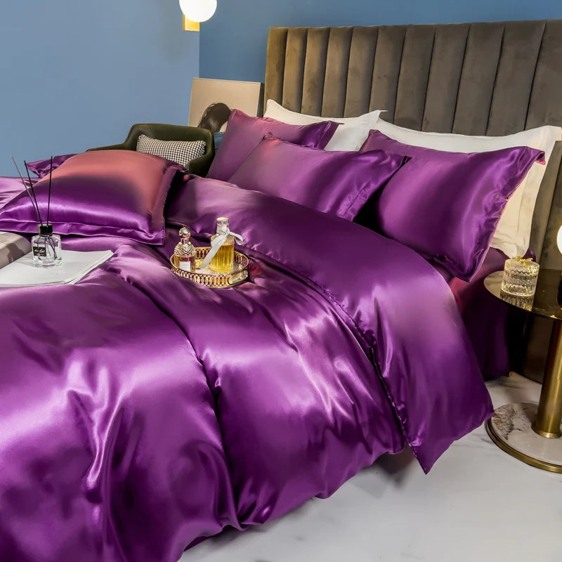 Solid Silk Bedding Set