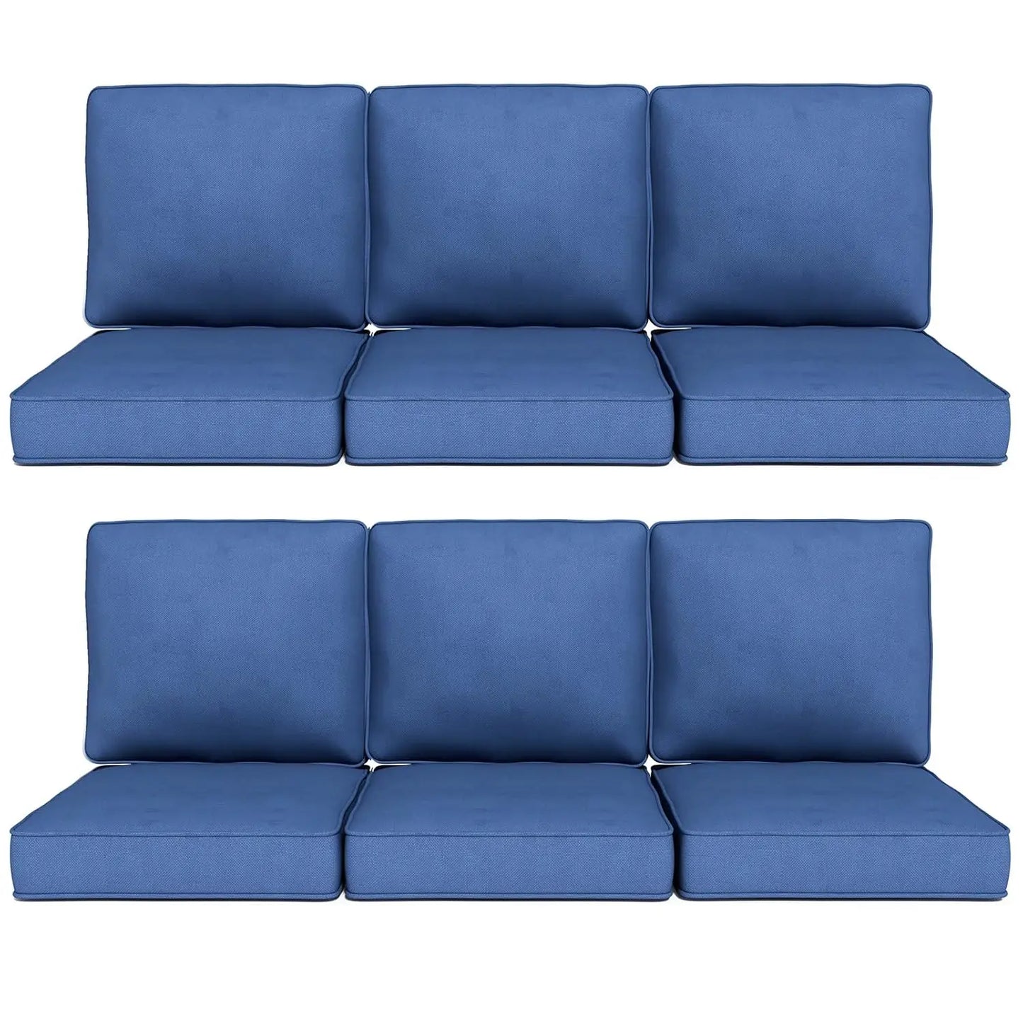Deep Seat Cushion Set Zippered Removable Cover