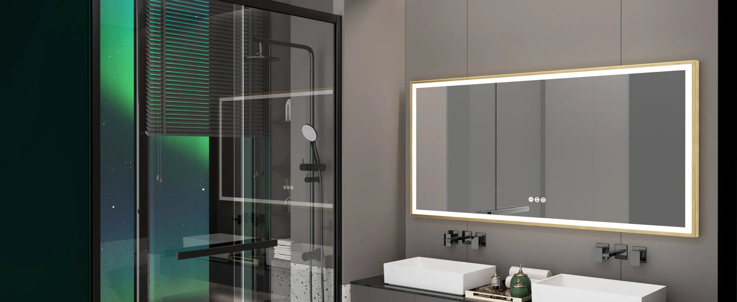 LED Vanity Mirror Gold Frame