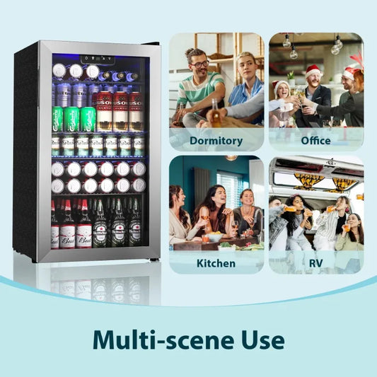 Beverage Refrigerator and Cooler with Glass Door