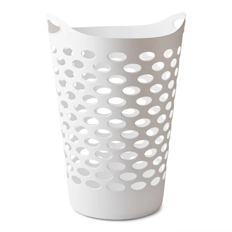 Plastic Round Laundry Hamper with Carrying Handles