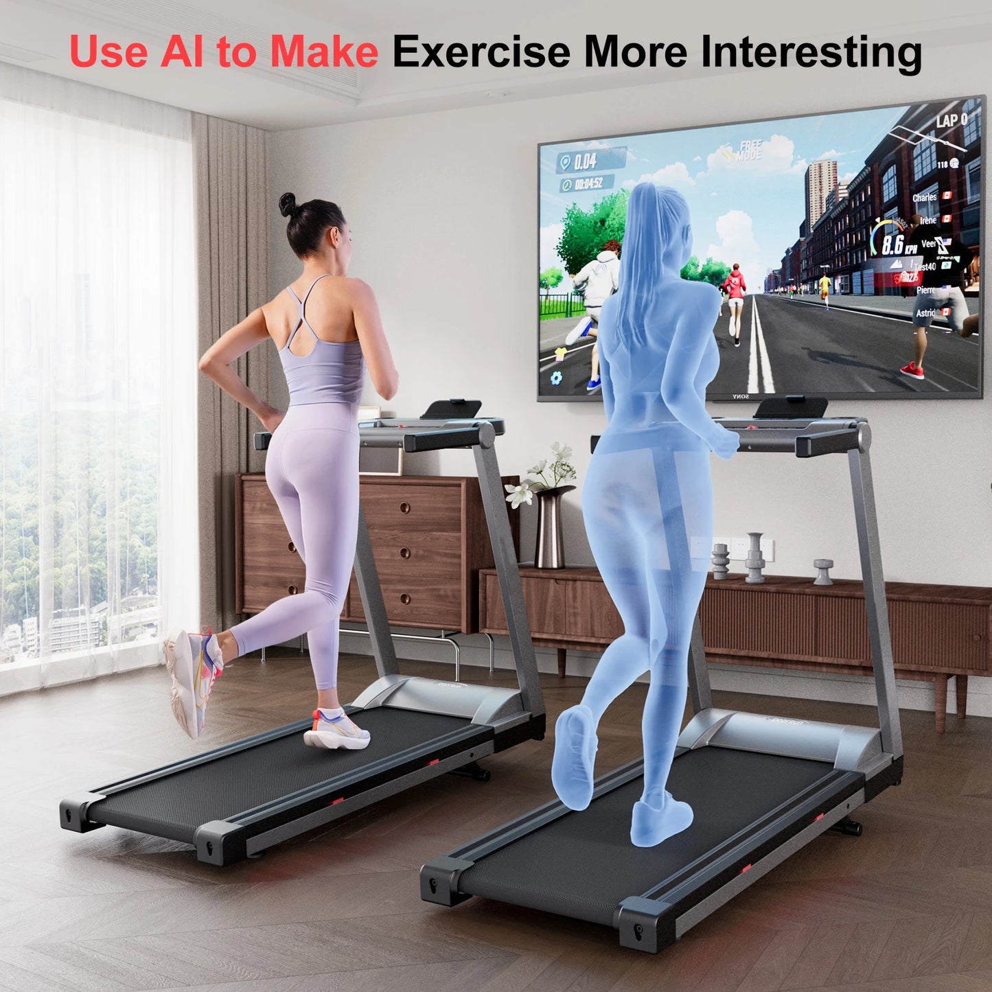 Foldable Incline Home Treadmill