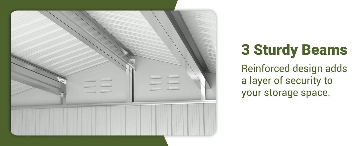 Heavy-Duty Frame Shed w/ Lockable Door