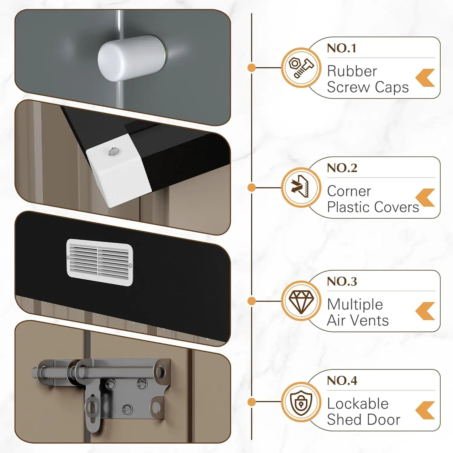 Outdoor Metal Storage Shed with Lockable Door