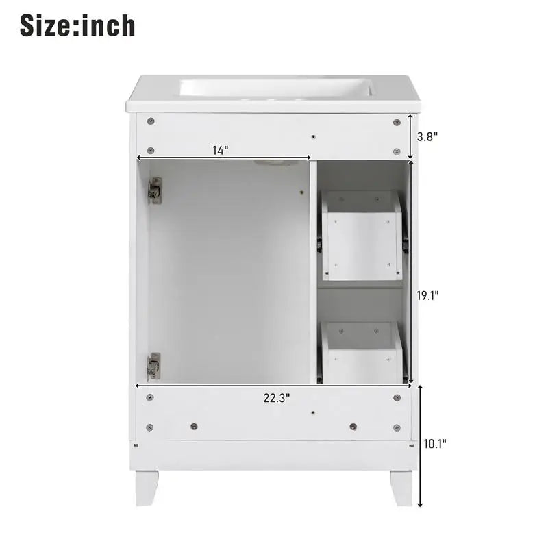 Bath Vanity with Ceramic Sink