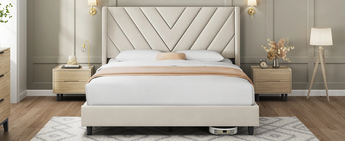 Bed Frame Upholstered Platform